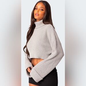 NWT Edikted Oversized Turtle Neck Cropped Sweater